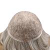 Hair Wonders Full Swiss Lace Toupee For Men Real Human Hair Mens Toupee Hair Replacement System For Men Hairpieces For Men Hair System 6x9-90% light density#760 7# VERY LIGHT BROWN+60% GREY view 4