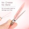 12 Pcs No Crease Hair Clips, No Bend Hair Clips, Flat Hair Barrettes Alligator Duck Billed Clips for Women Girls Styling Sectioning Makeup Bangs Curl Accessories Salon Hairstyle Pink, White, Black view 2