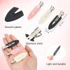 12 Pcs No Crease Hair Clips, No Bend Hair Clips, Flat Hair Barrettes Alligator Duck Billed Clips for Women Girls Styling Sectioning Makeup Bangs Curl Accessories Salon Hairstyle Pink, White, Black view 3