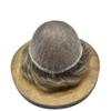 Hair Wonders Full Swiss Lace Toupee For Men Real Human Hair Mens Toupee Hair Replacement System For Men Hairpieces For Men Hair System 6x9-100% light to Medium density#630 6# LIGHT BROWN+30% GREY view 4