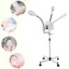 3 in 1 Facial Steamer, Professional Rolling Facial Steamer with 5X LED Magnifying Lamp, Warm Cold Mist Digital LCD Screen Ozone Facial Steamer for Salon Spa Beauty Skin Care view 2