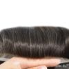 Hair Wonders Toupee For Men Real Human Hair System For Men Full Swiss Lace Mens Toupee Lace Hair Piece For Men Hair System Bleached Knots 7x9-80% light density#220 2# DARKEST BROWN+20% GREY view 3