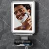 Heated Shower Mirror Fogless for Shaving, 3 Colors Stepless Dimmable Lights Fogless Mirror for Shower, Rechargeable Anti Fog Shaving Mirror for Shower with Razor Holder, Light Memory Function, White view 1