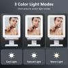 Heated Shower Mirror Fogless for Shaving, 3 Colors Stepless Dimmable Lights Fogless Mirror for Shower, Rechargeable Anti Fog Shaving Mirror for Shower with Razor Holder, Light Memory Function, White view 3
