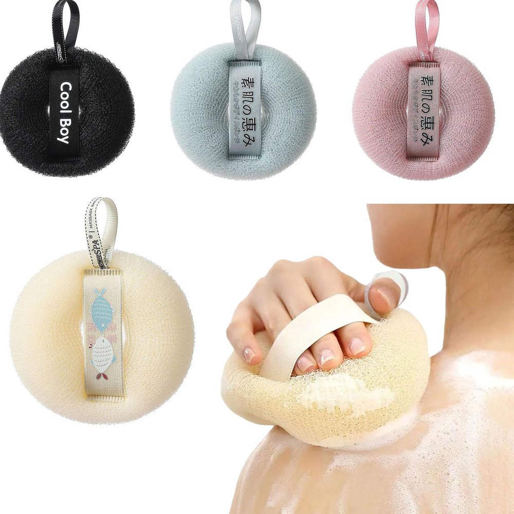 Loofah Sponge,Shower Loofahs Bath Sponges for Body Wash Back Scrubber Bathroom Men Women,Bath Shower Pouf Body Scrubber Exfoliator Body Wash Sponge,Scrubber Cleaning Bathing Accessories (4pcs)