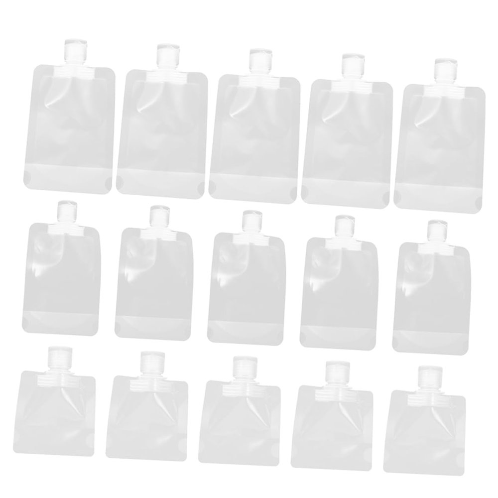 10PCS Portable Travel Fluid Makeup Packing Bag,Portable Fluid Packing Bags,Portable Travel Fluid Bags,Travel Toiletry Pouches Refillable,Fluid Makeup Bags for Women Travel Supplies (15, Mixed sizes)
