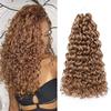 ZRQ 18 Inch GoGo Curl Crochet Hair Honey Blond 8 Packs Beach Curl Crochet Hair For Women Synthetic Deep Twist Crochet Braids Water Wave Crochet hair Synthetic Extensions view 1
