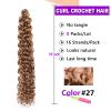 ZRQ 18 Inch GoGo Curl Crochet Hair Honey Blond 8 Packs Beach Curl Crochet Hair For Women Synthetic Deep Twist Crochet Braids Water Wave Crochet hair Synthetic Extensions view 2