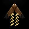 10 Pcs Gold Hair Parting Retro Punk Hair Selecting Tools Gothic Nail Finger Cosplay Claws Metal Full Finger Ring for Braiding Curling Styling Extensions Accessories view 4
