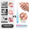 Glass Nail Files for Natural Nails,1Pack Double Sided 180/320 Crystal Nail Filer with Case,Professional Fingernail Files for Women Girls Gifts (Blue) view 4