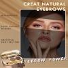 Eyebrow Powder Makeup Kit-3 Colors Eye Brow Tinting Powder Palette for Women Eyebrows Long-Lasting Waterproof, Dark Light Black Brown Brow Filler, Enhance & Define Brows, With Mirror, Brow Tool-Set 03 view 3