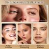 Eyebrow Powder Makeup Kit-3 Colors Eye Brow Tinting Powder Palette for Women Eyebrows Long-Lasting Waterproof, Dark Light Black Brown Brow Filler, Enhance & Define Brows, With Mirror, Brow Tool-Set 03 view 4