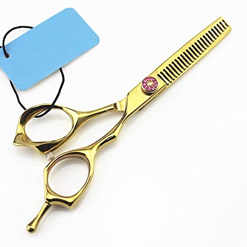 SGeneE Hair Cutting Scissors, Professional 440c 5 inch Gold Small Hair Scissors Salon Make up Eyebrow Shears Hair thinning Barber Hairdressing Scissors
