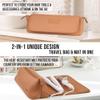 BAREFOOT CARIBOU Hair Tools Travel Bag and Heat Resistant Mat for Flat Irons, Straighteners, Curling Iron, and Haircare Accessories, 2-in-1 design, with Interior Pockets, Portable Organizer (Brown) view 4
