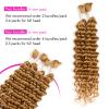 26 Inch Human Braiding Hair Deep Water Wave 4 Bundles/Pack 100g, Bulk Human Hair Braiding Hair for Boho Braids Honey Blonde view 2