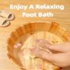 Wcxixo Home Foot Wash Bucket Cedar Wood Heat Retaining Foot Bath Soak Tub with Steel Hoop Leakproof Heavy Duty Fatigue Relieving Feet Soaking Tub for Foot Bath, Foot Spa view 4