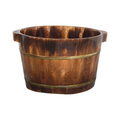 Wcxixo Solid Wood Foot Tub for Soaking Feet Foot Spa Massage Pedicure Bucket Home Foot Wash Bucket with Handle for Dry Cracked Feet for Home Pedicure Bowl Foot Bath Barrel