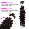 Human Braiding Hair Deep Water Wave 2 Bundles/Pack 50g 22 Inch, Bulk Human Hair Braiding Hair for Boho Braids Natural Color for Black Women view 2