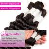 Human Braiding Hair Deep Water Wave 2 Bundles/Pack 50g 22 Inch, Bulk Human Hair Braiding Hair for Boho Braids Natural Color for Black Women view 4