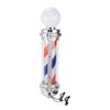 32"/28" Barber Shop Pole Light Rotating Stripes Metal Hair Salon Sign Red/White/Blue Stripes Salon Sign Lamp Barber Shop Rotating LED Pole Light AC 110V (32") view 2