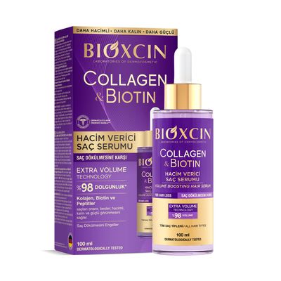 Bioxcin Collagen Biotin Volumizing Hair Serum Thickening Strengthening Formula 100 ml