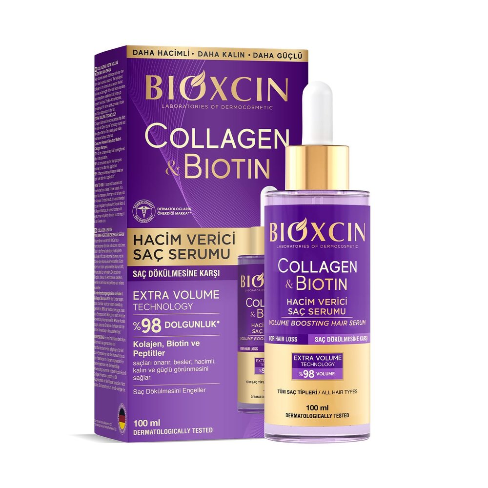 Bioxcin Collagen Biotin Volumizing Hair Serum Thickening Strengthening Formula 100 ml