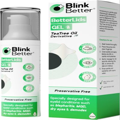 BetterLids Eyelid Cleansing Gel  Gentle Centella & Tea Tree Extract Cleanser  Refreshes & Cleanses for Daily Eyelid Care  Preservative-Free  1.06 oz