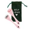 Bella Facial Roller Spa Set for Daily Skin Care Beauty Routine With Travel Bag, Stainless Steel Pink and Green - SET OF 2 view 1