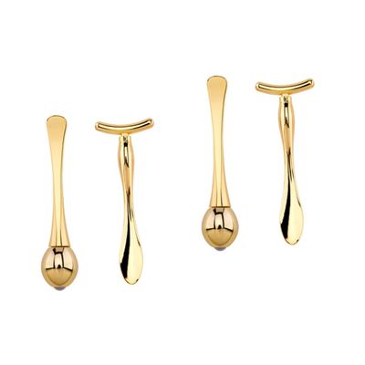NOLITOY 2sets Portable Eye Face Eye Stick Tool Zinc Alloy Wand for Makeup Relief and Blood Circulation Improvement