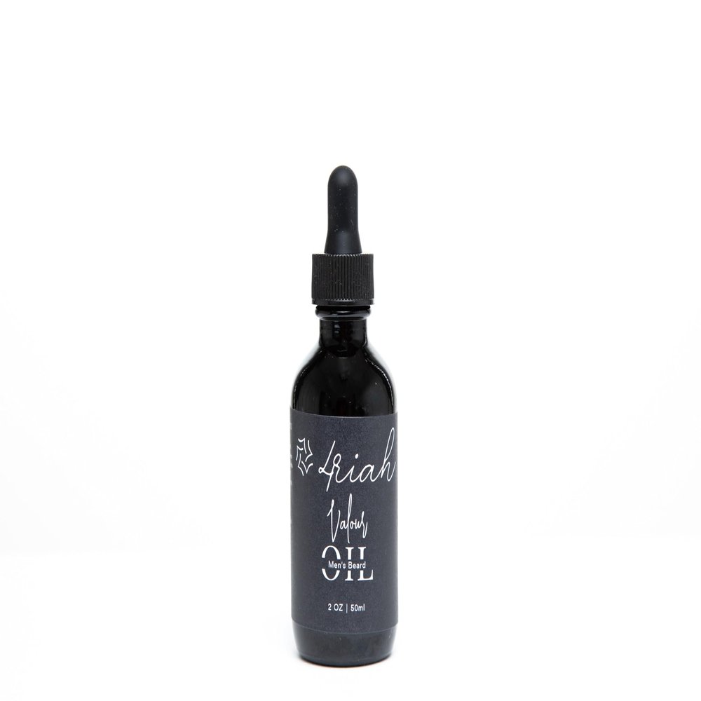 4riah Valour Mens Beard Oil Special blend Jojoba Oil, Argan Oil, Sunflower Oil, Grape Seed Oil, Castor Oil and Vitamin E Oil (2 Fl Oz)