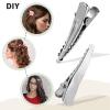100 Pcs Alligator Hair Clips, Silver Metal Alligator Hair Pins Silver Hair Clips Small Crocodile Clips Flat Hair Bow Clips for Hair Accessories Crafts Accessory DIY Supplies view 4