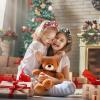 2 Pcs Christmas Headbands for Women Pearl Rhinestone Knot Headband Xmas Crystal Jeweled Hair Band Bow Wide Top Knotted Headband Christmas Hair Accessories Holiday Party Outfits(Snowflake Plaid) view 4