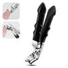 Black Long Handle Non-Slip Toenail Clippers for Seniors Thick Toenails, Heavy Duty Large Ergonomic Unique Professional Angled Head Curve Sharp Toe Finger Nail Clipper for Men and Women, 1 PC view 1