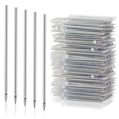 YONGDA 20G 50pcs Hollow Piercing Needles - 316L Stainless Steel Jewelry Needles, Micro Tips for Ear & Septum Precision Piercing