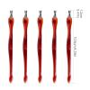 siyuwuro 5Pcs Nail Cuticle Fork Cuticle Pusher Fingernail Cuticle Knife Stainless Steel Dead Skin Removal Fork with Acrylic Handle Cuticle Cleaning Tools for Nail Art view 2