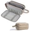 BAGSMART Travel Toiletry Bag for Women, Puffy Cosmetic Makeup Bag Organizer, Large Wide-open Travel Organizer for Toiletries, Dopp Kit Water-resistant Makeup Case for Accessories-Camel view 1