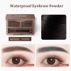 2 Color Eyebrow Powder Waterproof Natural Brow Powder Eyebrow Powder Duo Sculpting Kit for Girls Women Dark Brown and Grey 1Set Beauty Accessory view 2