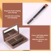2 Color Eyebrow Powder Waterproof Natural Brow Powder Eyebrow Powder Duo Sculpting Kit for Girls Women Dark Brown and Grey 1Set Beauty Accessory view 3