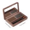 2 Color Eyebrow Powder Waterproof Natural Brow Powder Eyebrow Powder Duo Sculpting Kit for Girls Women Dark Brown and Grey 1Set Beauty Accessory view 4