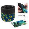 asebiunh Drawstring Cosmetic Bag, Barrel Shaped Portable Travel Makeup Bags, Peacock Flower Print Large Capacity Waterproof Multifunctional Bucket Toiletry Bag view 4