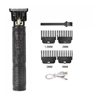 Razors 2024New Vintage T9 Electric Cordless Hair Cutting Machine Professional Hair Barber Trimmer for Men Clipper Shaver(BlackSkull)