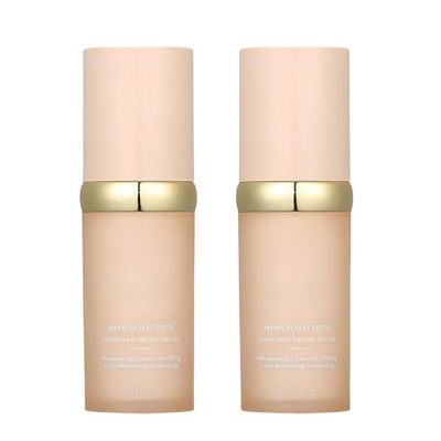 4 in 1 foundation Liquid, Foundation Medium Spectrum, Hydrating Medium full coverage concealer with SPF 50+ Inspired, Longwearing & Waterproof - Korean Makeup (2pcs)