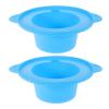NOLITOY 2Pcs Wax Pot Liner, 400ml Silicone Wax Warmer Liner Replacement Silicone Bowl for Hair Removal (Blue) view 1