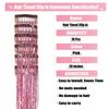 Aokomisu Hair Tinsel Clip in Pack of 18 Pcs 20 Inch Clip in Hair Tinsel Pink Glitter Tinsel Hair Extensions Fairy Hair Clips Party Dazzle Hair Accessories for Girls Kids Women (Pink-18 Pcs) view 3