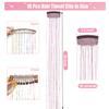 Aokomisu Hair Tinsel Clip in Pack of 18 Pcs 20 Inch Clip in Hair Tinsel Pink Glitter Tinsel Hair Extensions Fairy Hair Clips Party Dazzle Hair Accessories for Girls Kids Women (Pink-18 Pcs) view 4