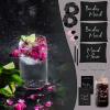 42 pcs Bridesmaid gifts bridesmaid proposal gifts, Maid of Honor Gifts contain 16oz Glass Cups Cosmetic Makeup Bags Invited Cards Scrunchies Hair Knotted Bracelets Diamond Pens love clip (Black ) view 4