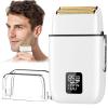Electric Razor, Electric Razor for Men Face,Shavers for Men, Foil Shaver 3 Adjustable Speeds Rechargeable Waterproof Close Shave Trimmer with LED Display for Face/Beard/Head Shavers (Silver) view 1