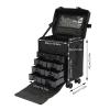 Philipreba 16.54in Rolling Makeup Case, Multifuctional Soft Sided Make up Train Case, Multi-tier Makeup Suitcase with Wheels for Makeup Artist Nail Technician and Hairstylist view 4