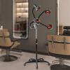5 Head Salon Hair Steamer, Professional Infrared Light Heat Therapy Red Lamp Salon Hair Steamer for Perms Oil Baking Styling Head Care, Adjustable Height and Angle, with Wheels view 2