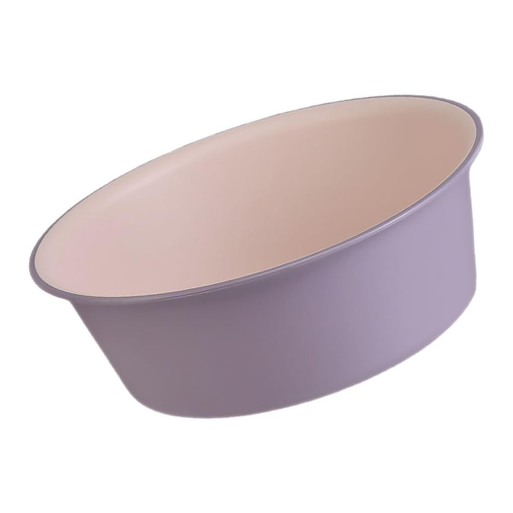 Beaupretty Round Plastic Wash Basin 13 Inch Portable Dish Tub Large Foot Soak Tub Washtub Dishpan for Kitchen Bathroom Purple